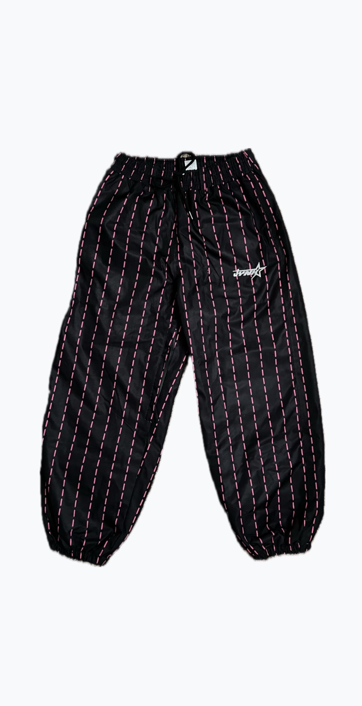 PINK PINSTRIPE SNOW PANTS